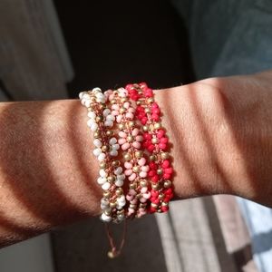 Bracelet Flower Hand Made Adjustable